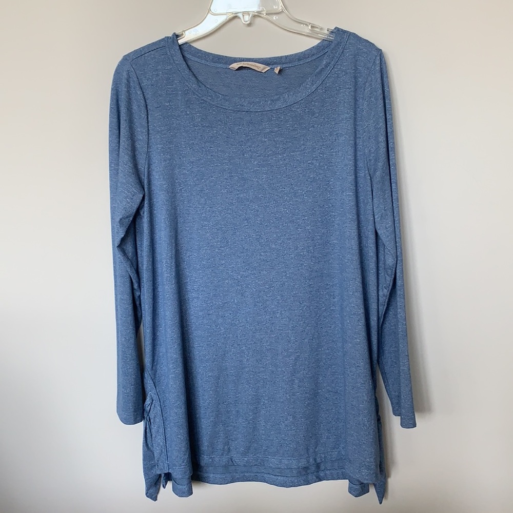 Blue Soft Surroundings Long Sleeve Tunic, Size Medium